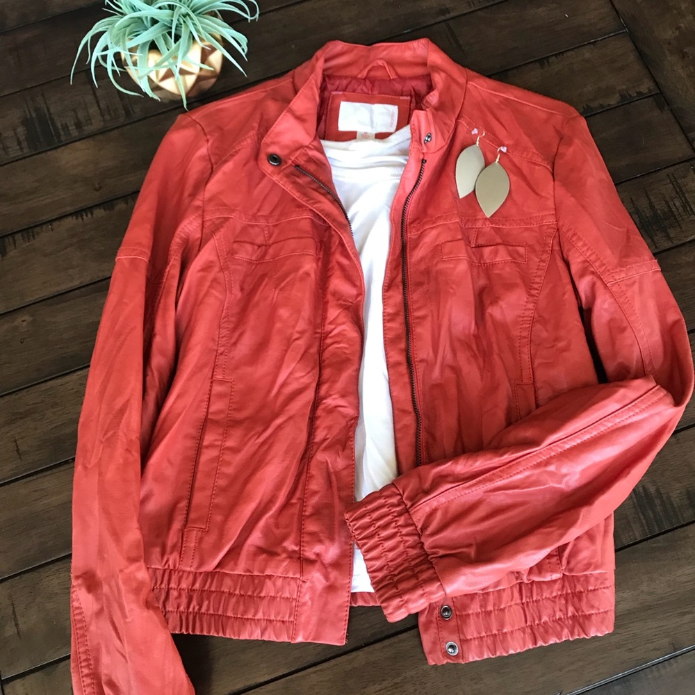 Faux leather jacket